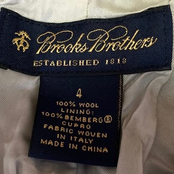 Brooks Brothers Women's Gray 100% Wool Two Button Collar Blazer Jacket Coat 4 - Picture 4 of 5